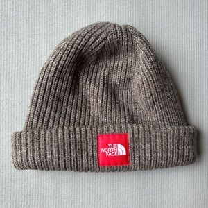 THE NORTH FACE | Grey TNF Box Logo Cuff Knit Kids Beanie | OS